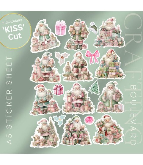 Pastel Vintage Christmas Stickers