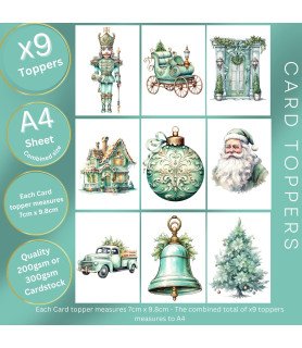 Pastel Green Christmas #1 Card Toppers