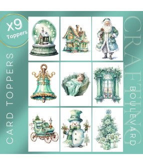 Pastel Green Christmas #2 Card Toppers