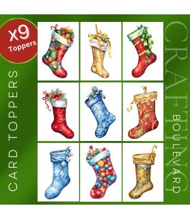 Christmas Stockings Card Toppers