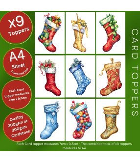 Christmas Stockings Card Toppers