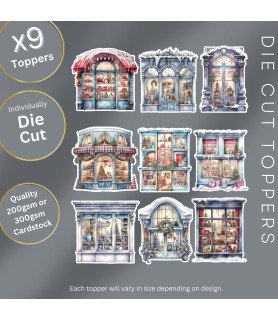 Christmas Windows #1 Die Cut Toppers
