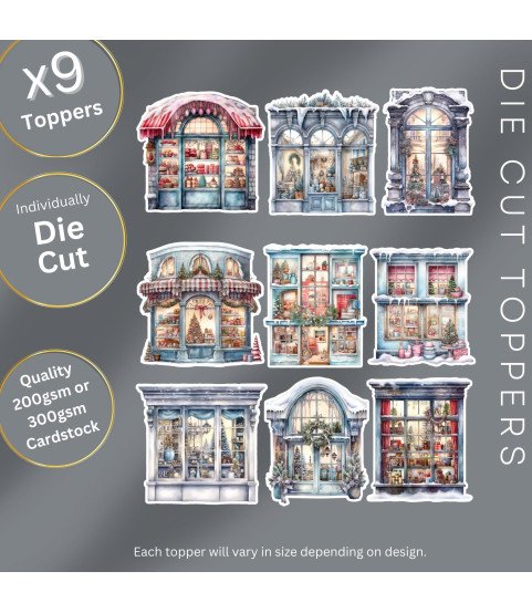 Christmas Windows #1 Die Cut Toppers