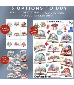 Christmas Storybooks Stickers, Die Cut or Card Toppers