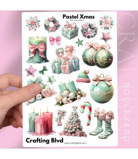 Pastel Christmas #1 Stickers