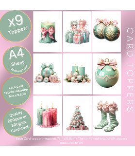 Pastel Christmas #1 Card Toppers