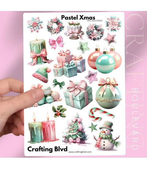 Pastel Christmas #2 Stickers