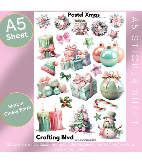 Pastel Christmas #2 Stickers