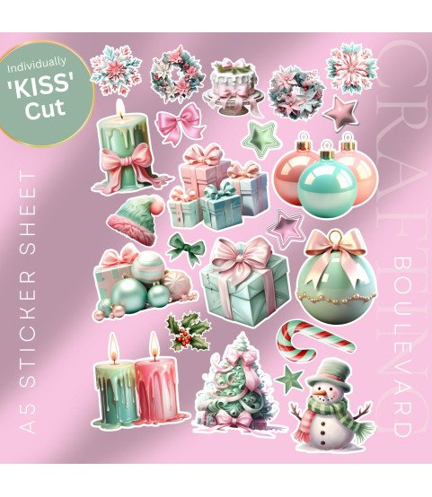Pastel Christmas #2 Stickers