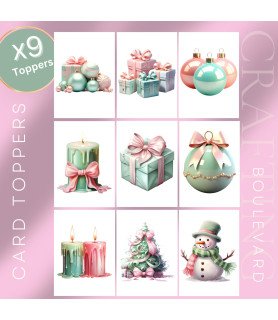 Pastel Christmas #2 Card Toppers