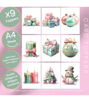 Pastel Christmas #2 Card Toppers
