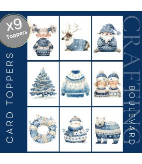 Blue Christmas Jumper #1 Card Toppers