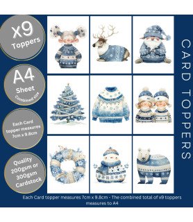 Blue Christmas Jumper #1 Card Toppers