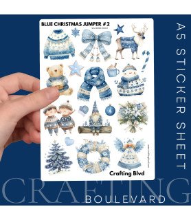 Blue Christmas Jumper #2 Stickers