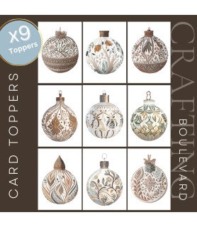 Boho Christmas Ornaments #1 Card Toppers