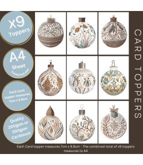 Boho Christmas Ornaments #1 Card Toppers