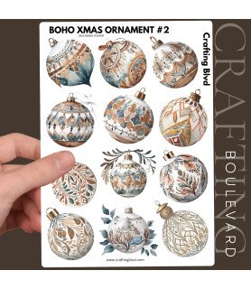 Boho Christmas Ornaments #2 Stickers