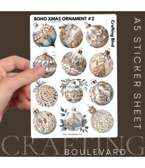 Boho Christmas Ornaments #2 Stickers