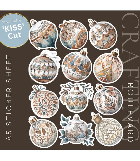 Boho Christmas Ornaments #2 Stickers