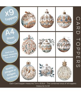 Boho Christmas Ornaments #2 Card Toppers