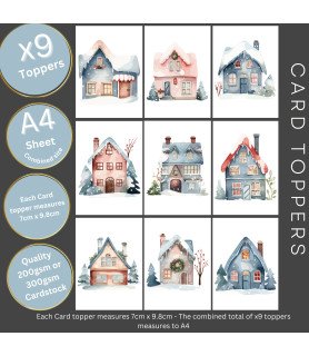 Christmas Houses #1 Card Toppers