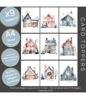 Christmas Houses #1 Card Toppers