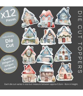 Christmas Houses #2 Die Cut Toppers