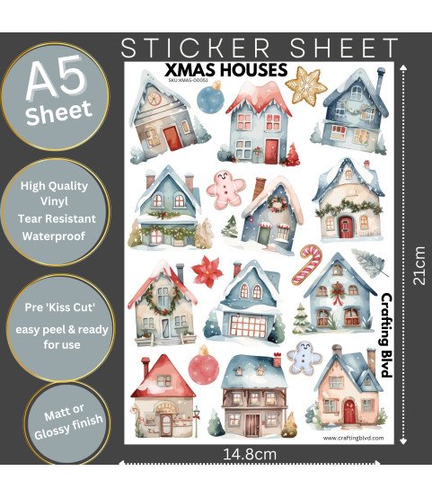 Christmas Houses #2 Stickers
