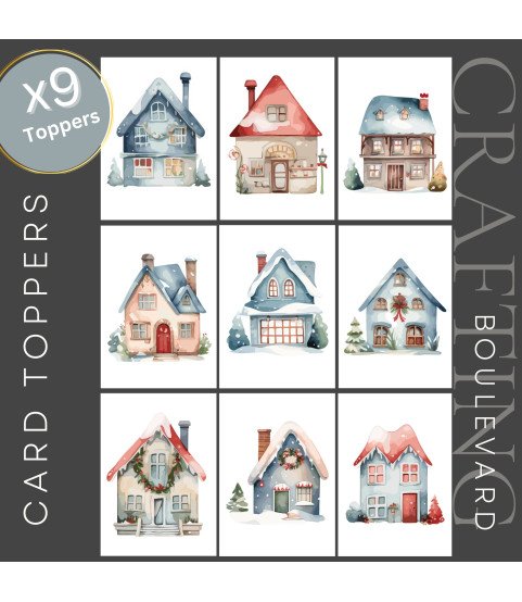 Christmas Houses #2 Card Toppers Christmas Houses #2 Card Toppers