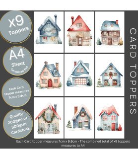 Christmas Houses #2 Card Toppers
