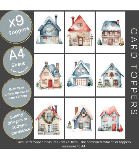 Christmas Houses #2 Card Toppers Christmas Houses #2 Card Toppers