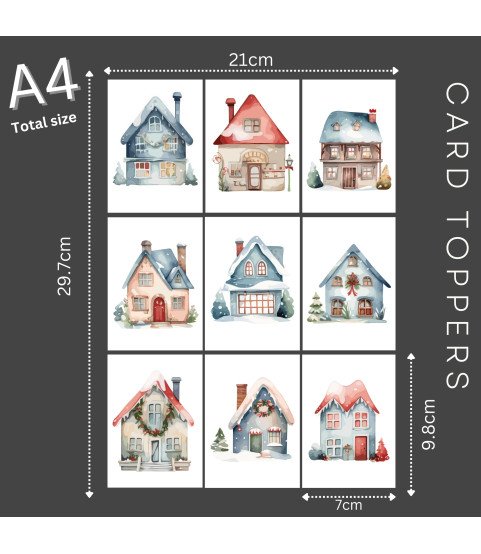 Christmas Houses #2 Card Toppers Christmas Houses #2 Card Toppers