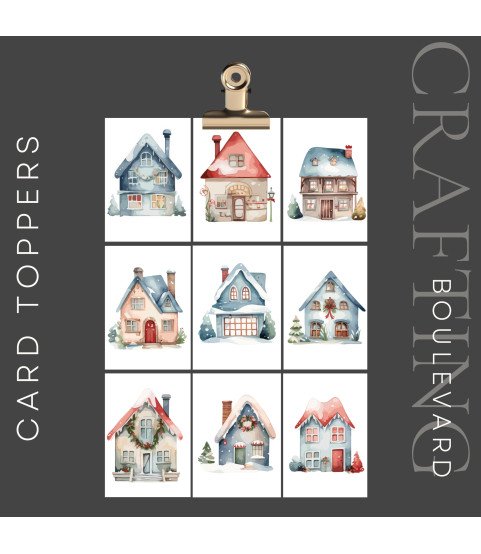 Christmas Houses #2 Card Toppers Christmas Houses #2 Card Toppers