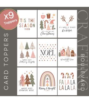 Boho Christmas Card Toppers