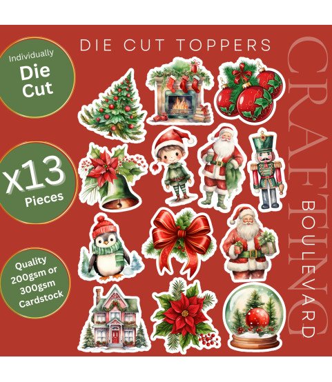 Traditional Christmas Die Cut Toppers Traditional Christmas Die Cut Toppers