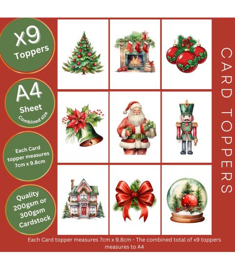 Traditional Christmas Card Toppers