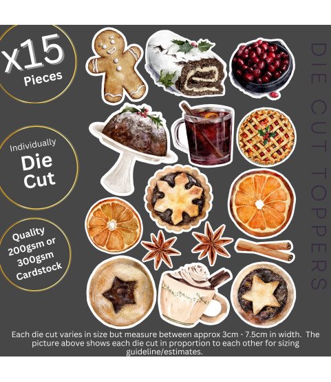 Christmas Treats Stickers, Die Cut or Card Toppers Christmas Treats Stickers, Die Cut or Card Toppers