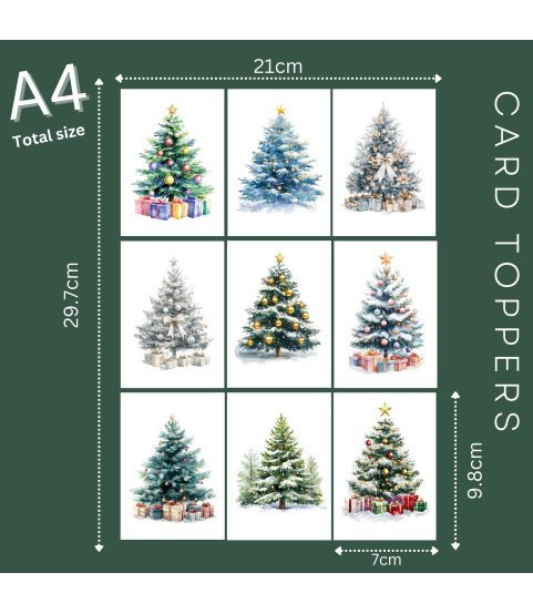 Christmas Trees Card Toppers
