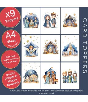 Christmas Nativity #1 Card Toppers