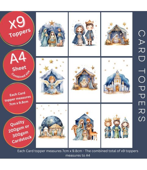 Christmas Nativity #1 Card Toppers