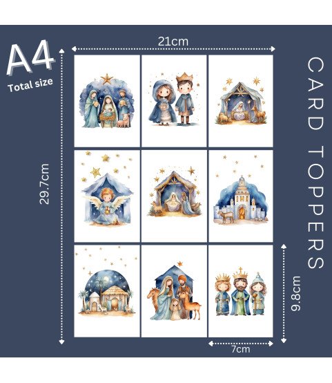 Christmas Nativity #1 Card Toppers