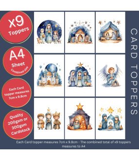 Christmas Nativity #2 Card Toppers
