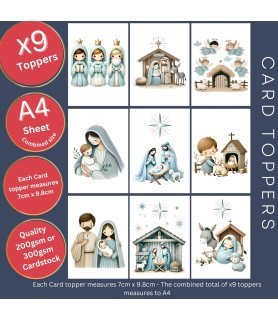 Christmas Nativity #3 Card Toppers