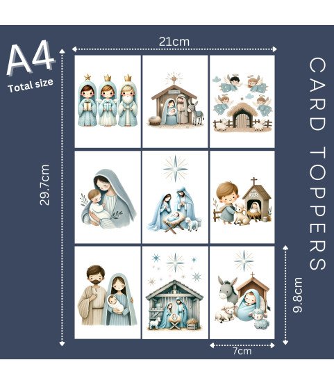 Christmas Nativity #3 Card Toppers