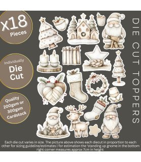 Nordic Christmas #1 Die Cut Toppers
