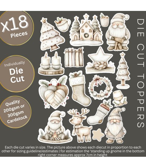 Nordic Christmas #1 Die Cut Toppers Nordic Christmas #1 Die Cut Toppers