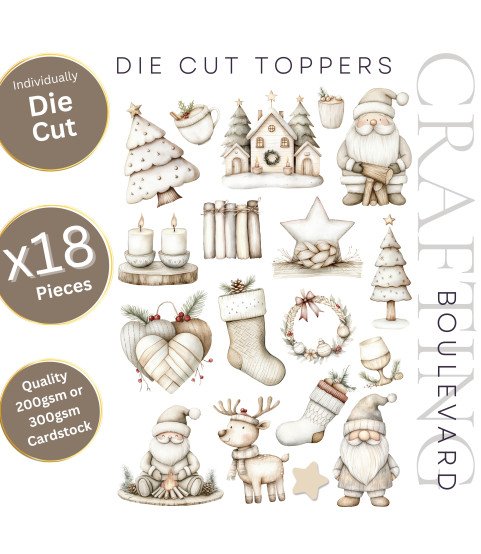 Nordic Christmas #1 Die Cut Toppers Nordic Christmas #1 Die Cut Toppers