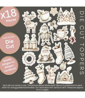 Nordic Christmas #2 Die Cut Toppers